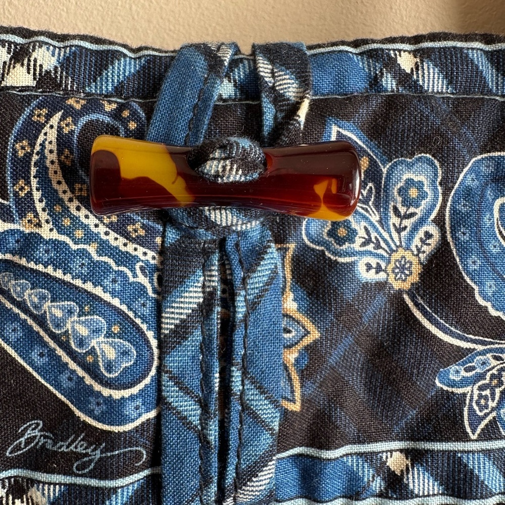 Vera Bradley Windsor Navy Quilted Villager Tote Double Shoulder Strap *Retired* - Picture 2 of 14